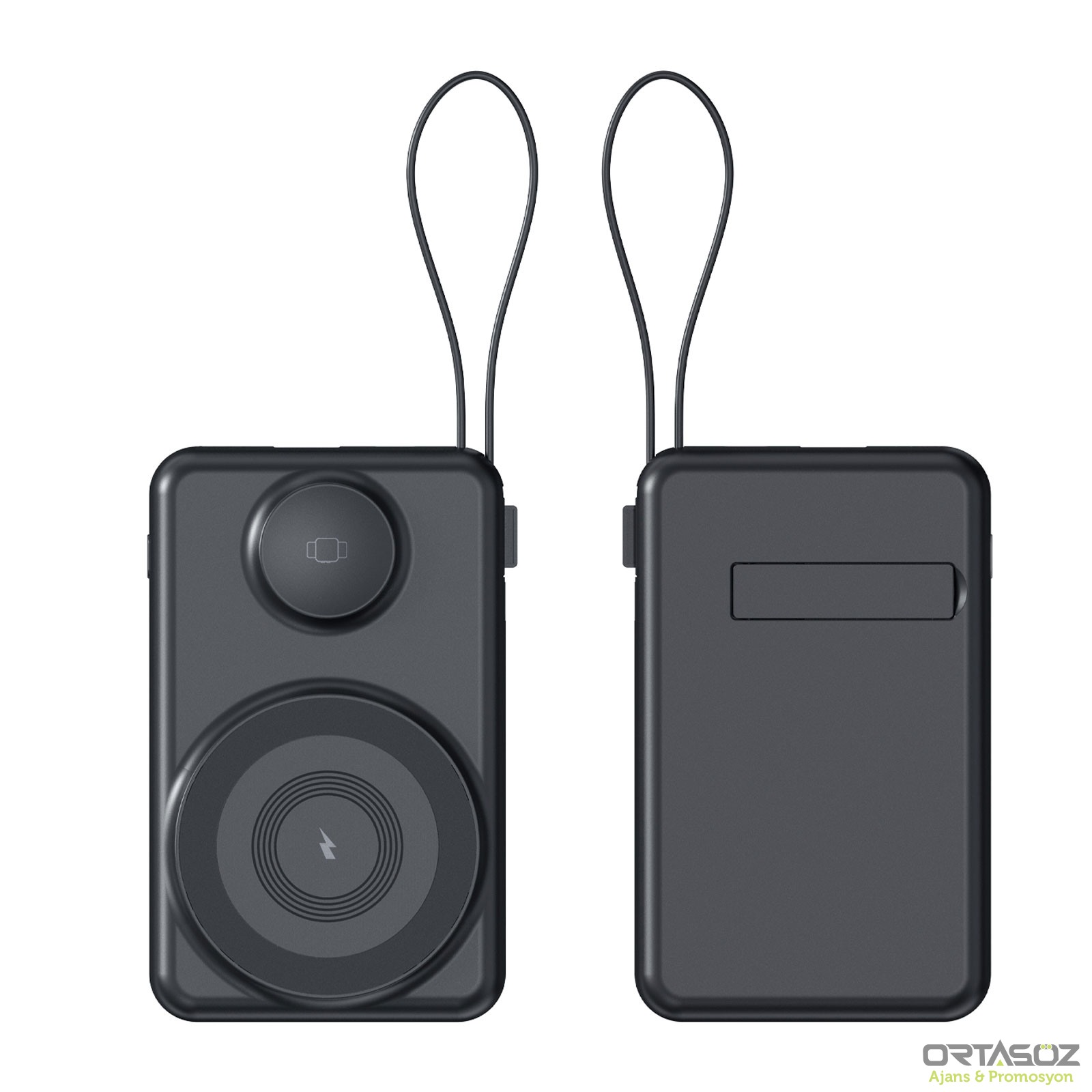 KAYABEYİ 10.000 MAH SİYAH MAGSAFE  ve  WIRELESS POWERBANK