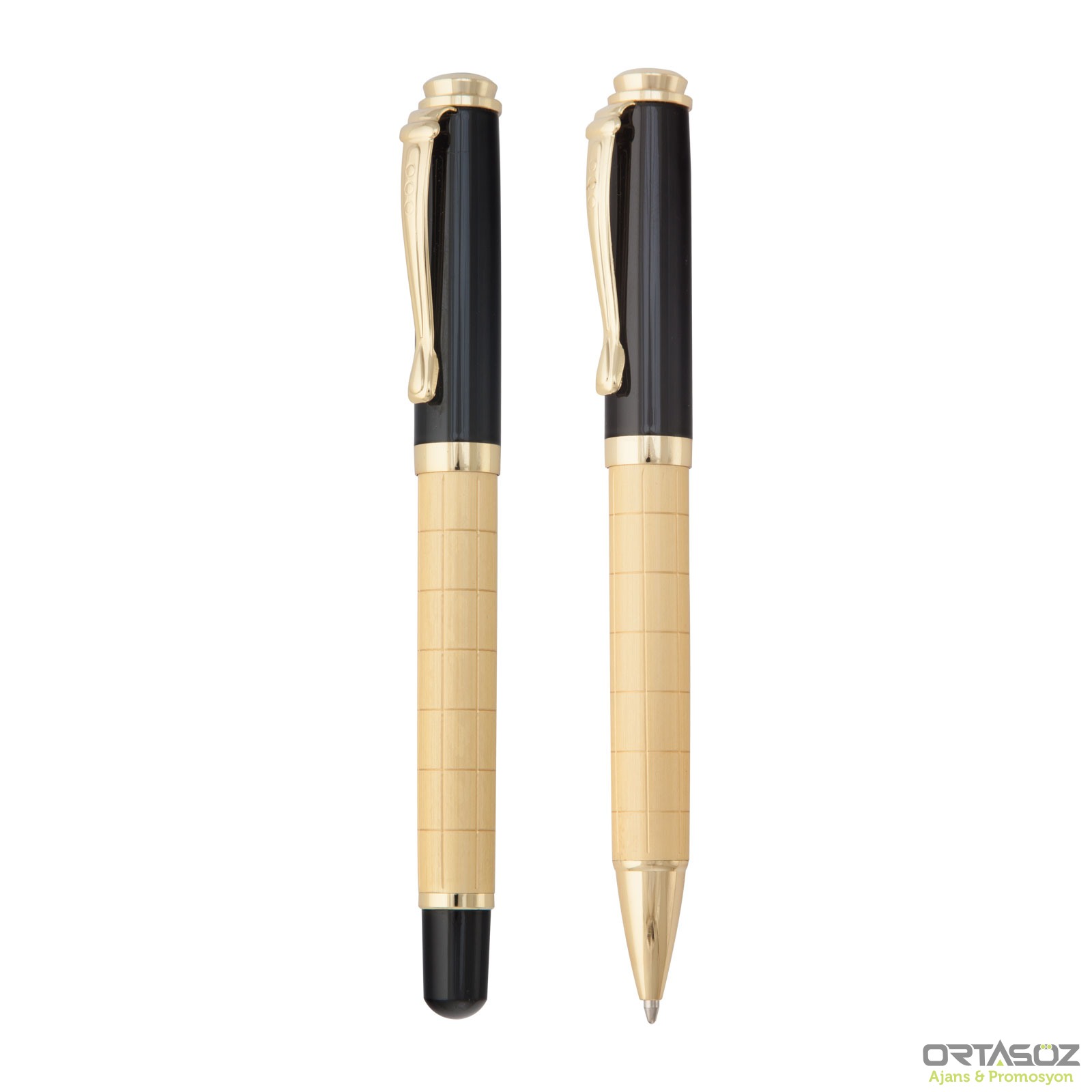 2475 ÇAYGÖREN GÜMÜŞ İKİLİ KALEM SETİ