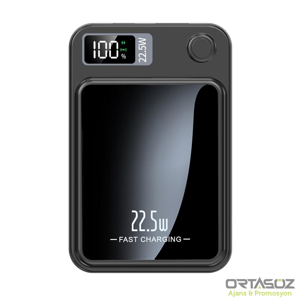 SİDE 5.000 MAH HIZLI ŞARJ MAGSAFE SİYAH POWERBANK