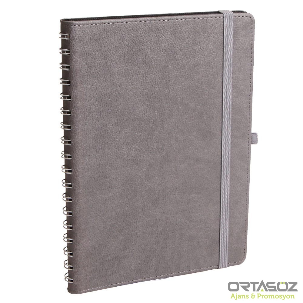 3031 SÖĞÜTÖZÜ KIRMIZI SPİRALLİ TARİHSİZ DEFTER (17X24 CM)
