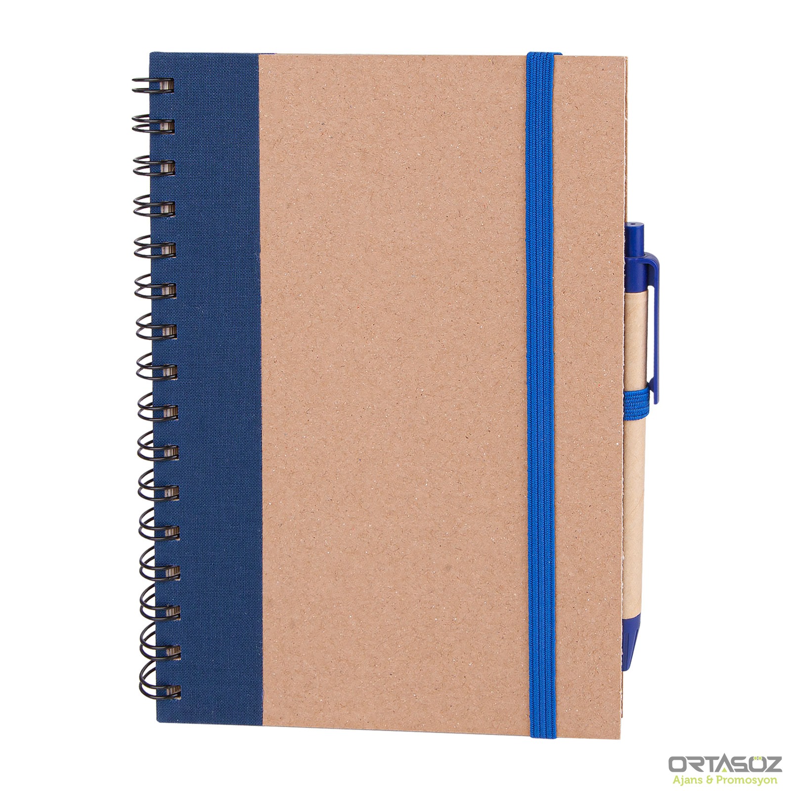 PURSAKLAR LACİVERT SPİRALLİ TARİHSİZ DEFTER (15X21 CM)