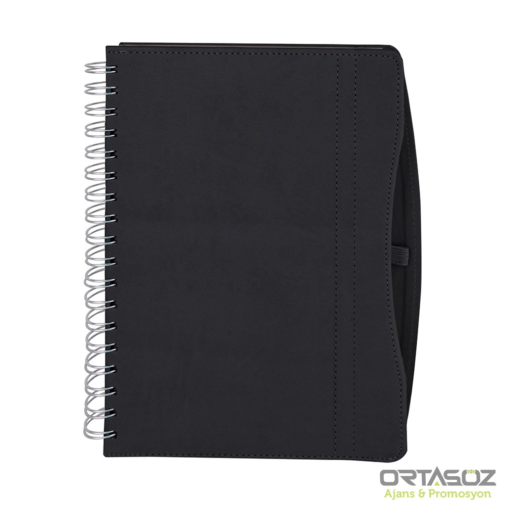 İVEDİK SİYAH TARİHLİ AJANDA (17X24 CM)