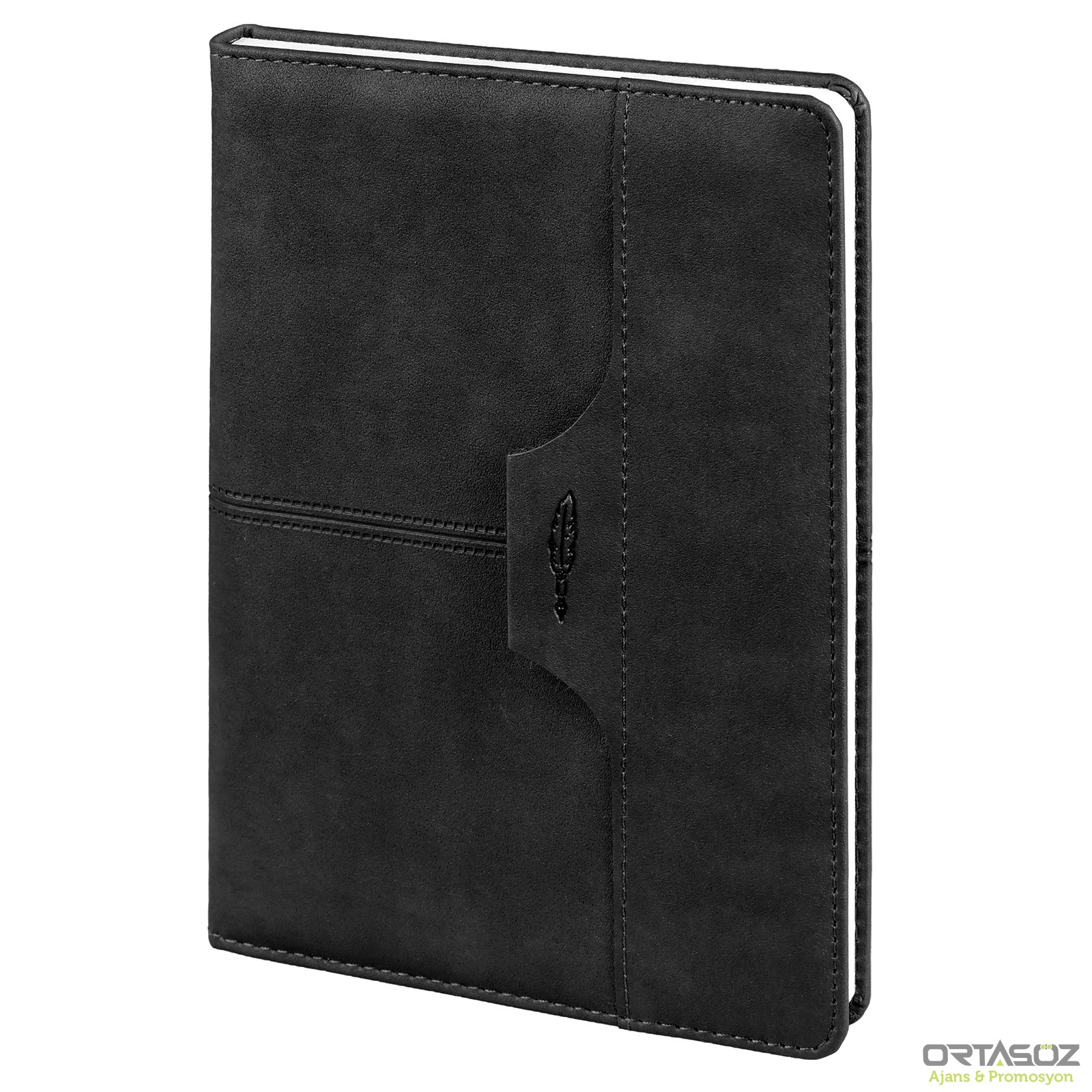 ATAKULE SİYAH TARİHSİZ DEFTER (15X21 CM)