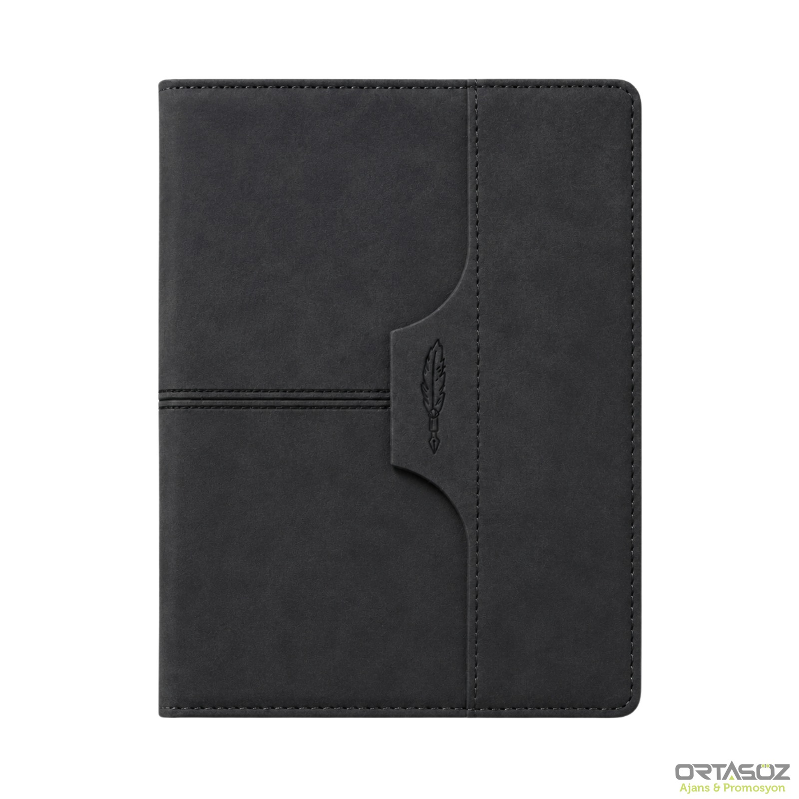 ATAKULE SİYAH TARİHSİZ DEFTER (15X21 CM)