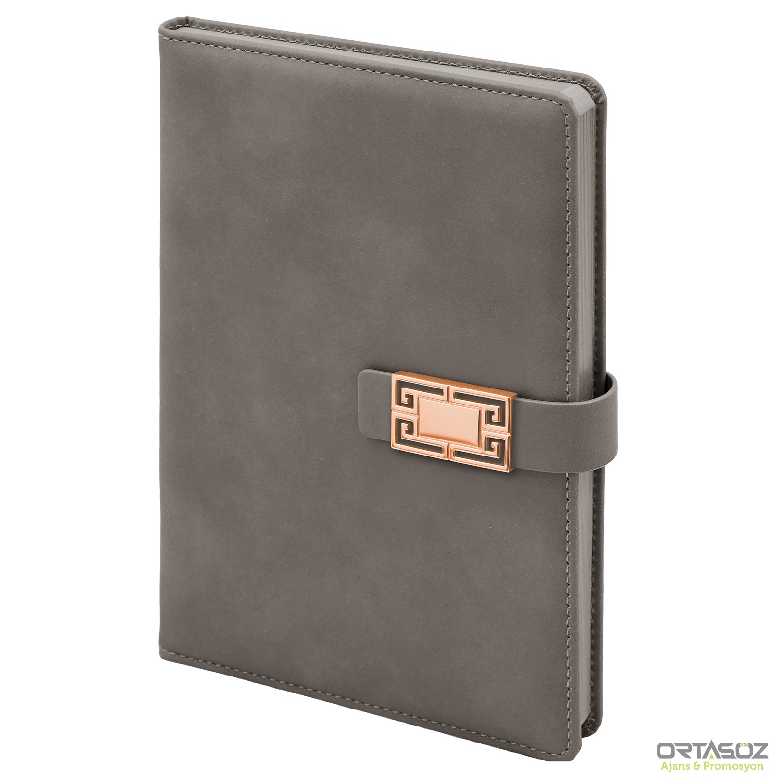 ÖVEÇLER GRİ TARİHSİZ DEFTER (15X21 CM)