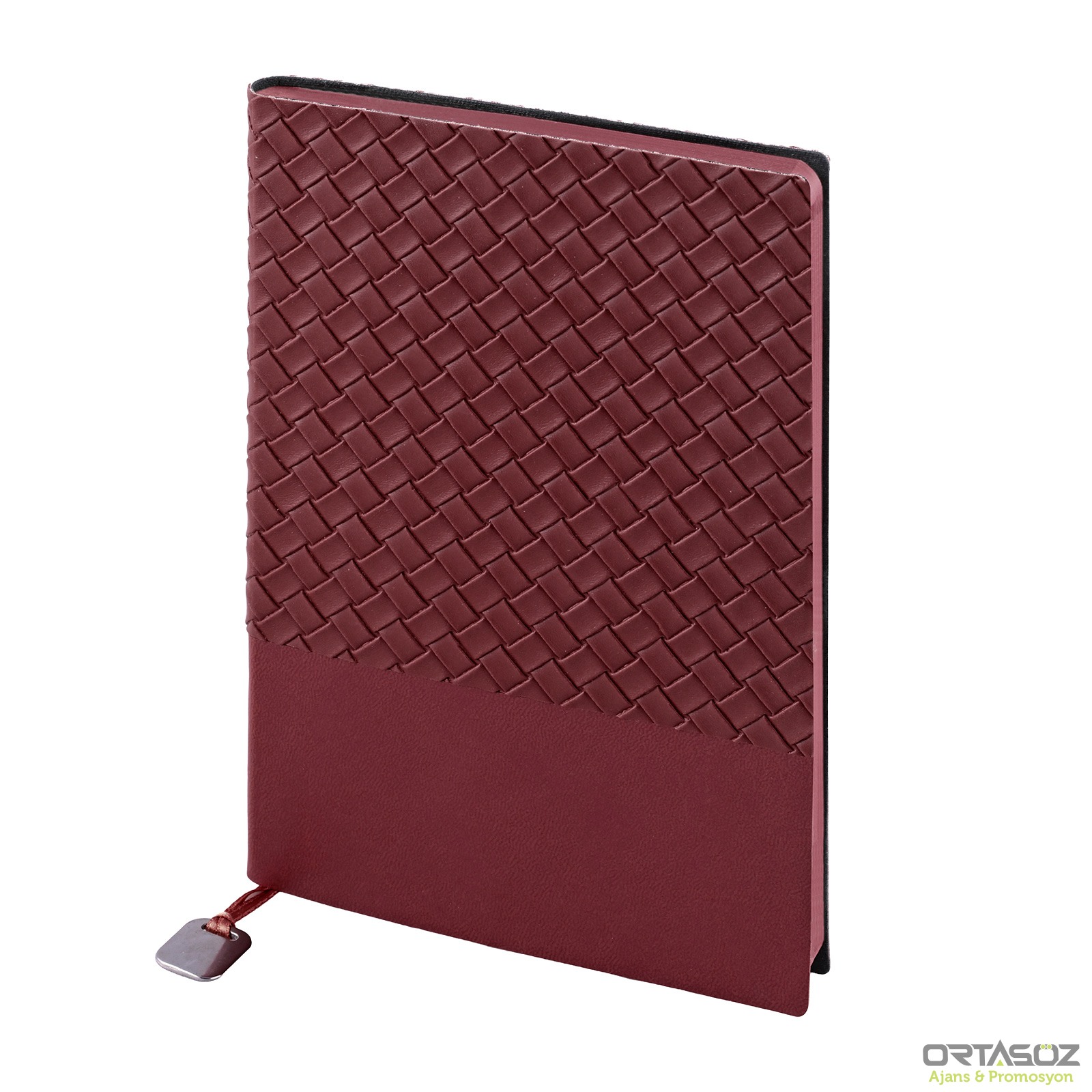 AKAY BORDO TARİHSİZ DEFTER (15X21 CM)