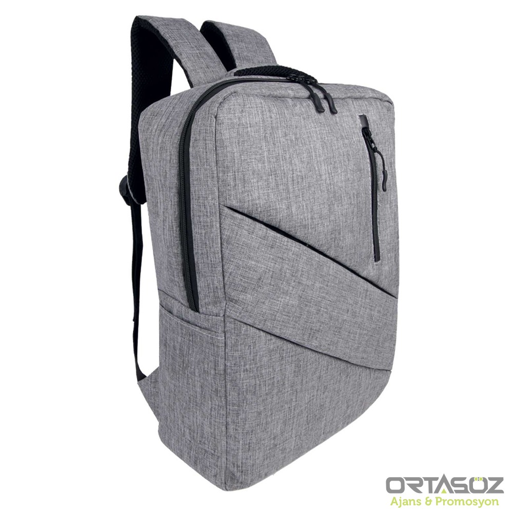 KORAL GRİ LAPTOP BÖLMELİ SIRT ÇANTASI