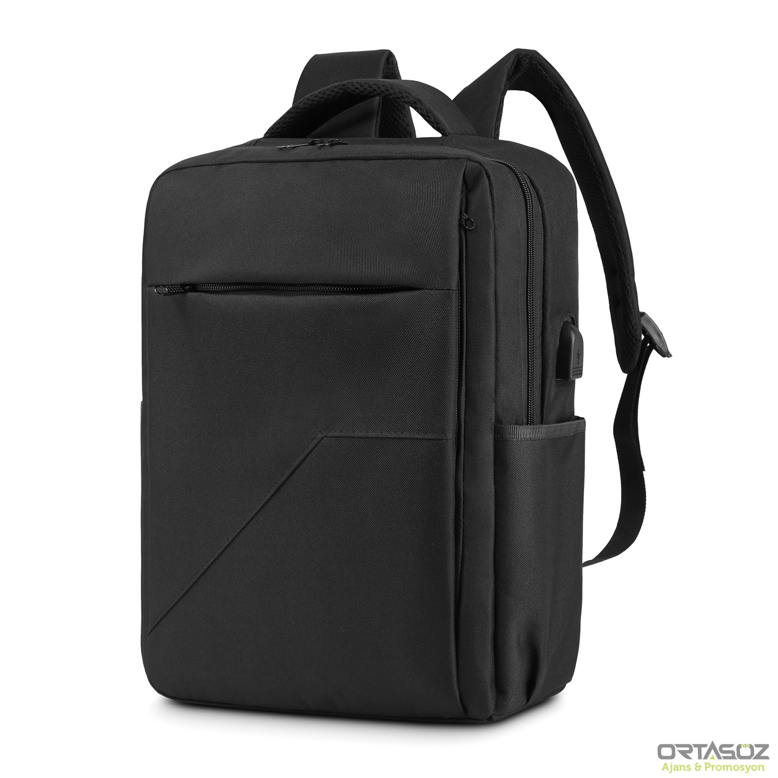 YELKEN SİYAH LAPTOP BÖLMELİ SIRT ÇANTASI