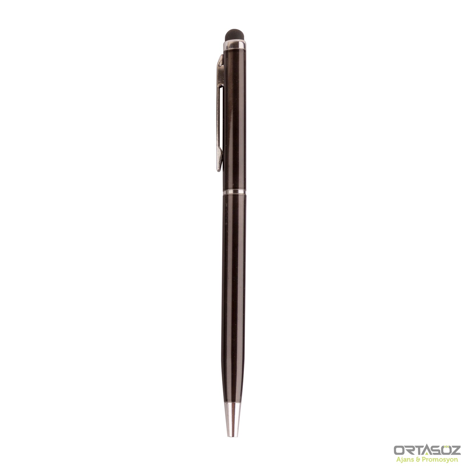 4067 BAYRAKLI GÜMÜŞ METAL TÜKENMEZ KALEM