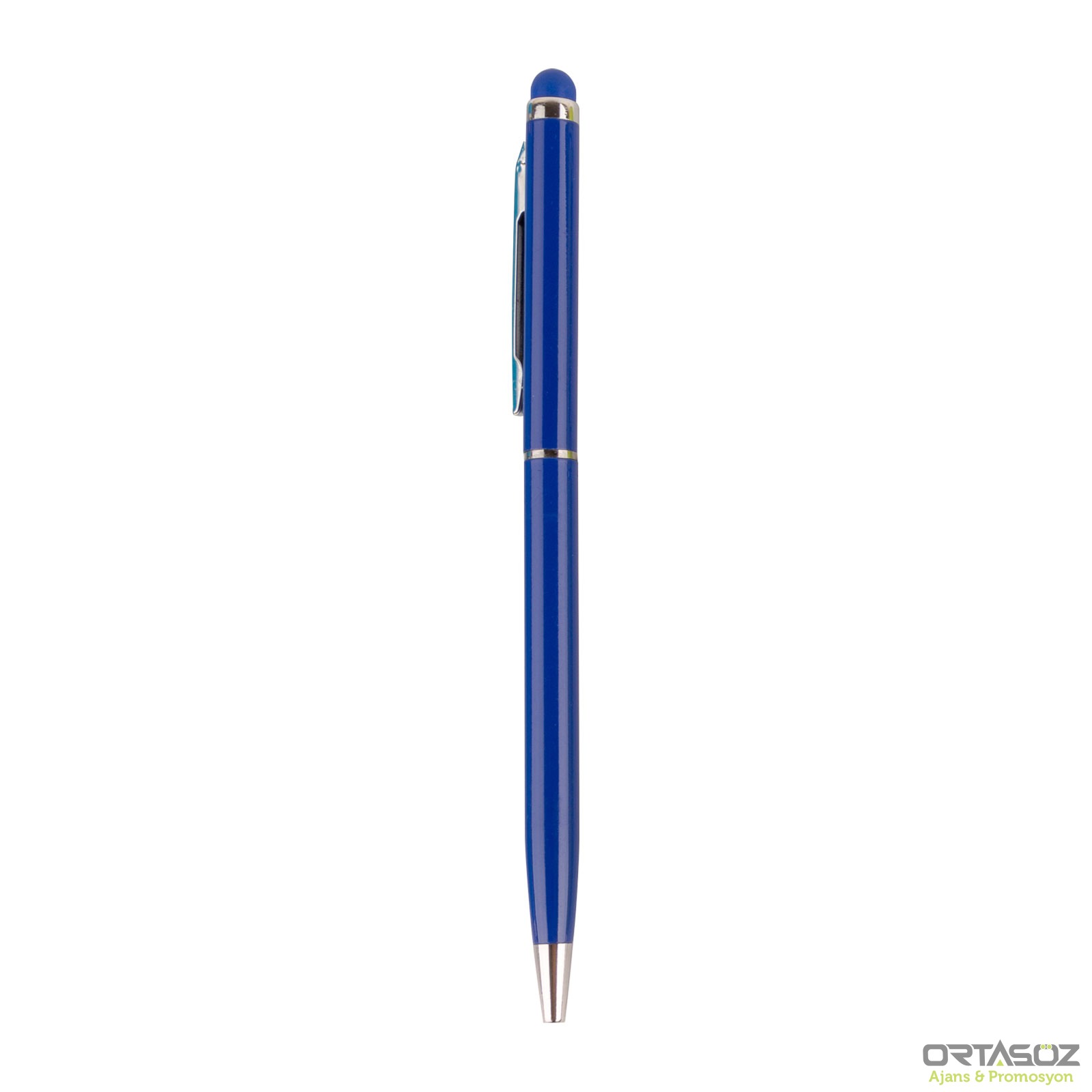 4067 BAYRAKLI GÜMÜŞ METAL TÜKENMEZ KALEM