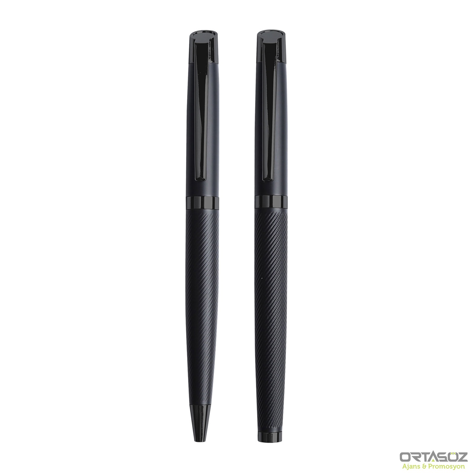 KOZLU SİYAH İKİLİ KALEM SETİ