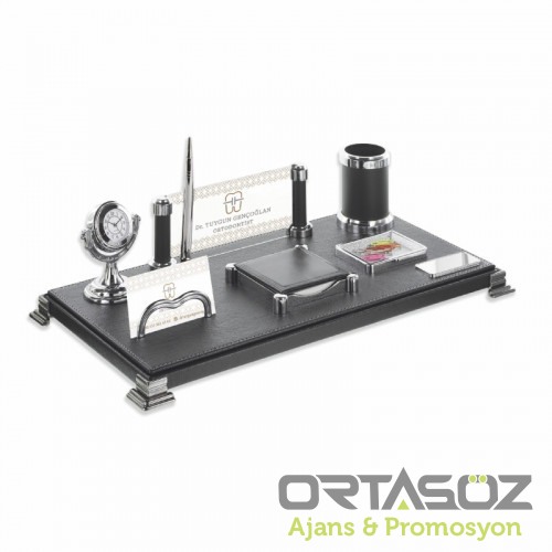 4444 GİRİT BEJ DERİ MASA SETİ