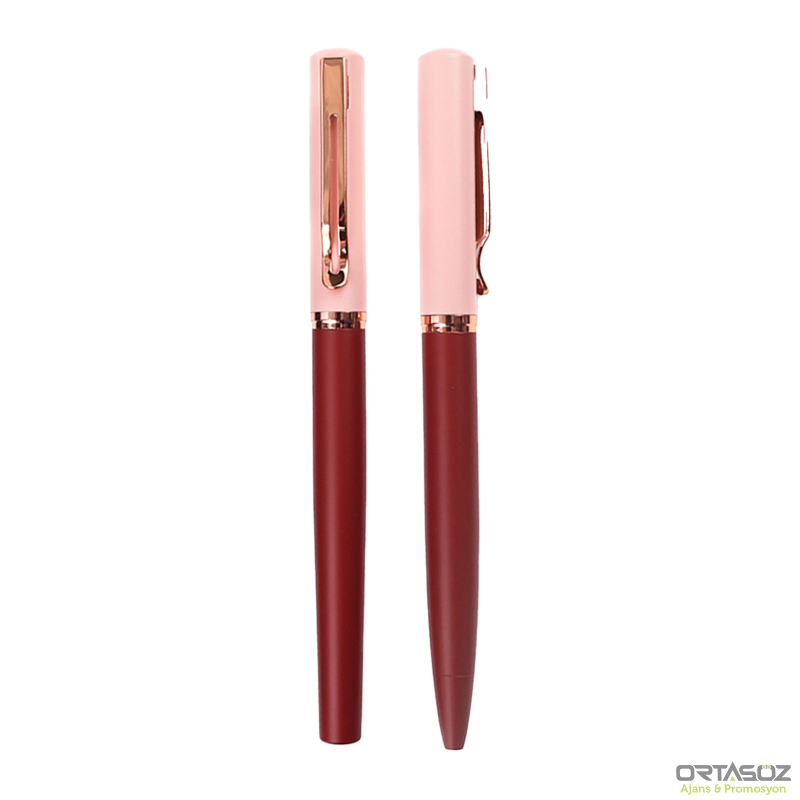 ATAKUM KIRMIZI İKİLİ KALEM SETİ