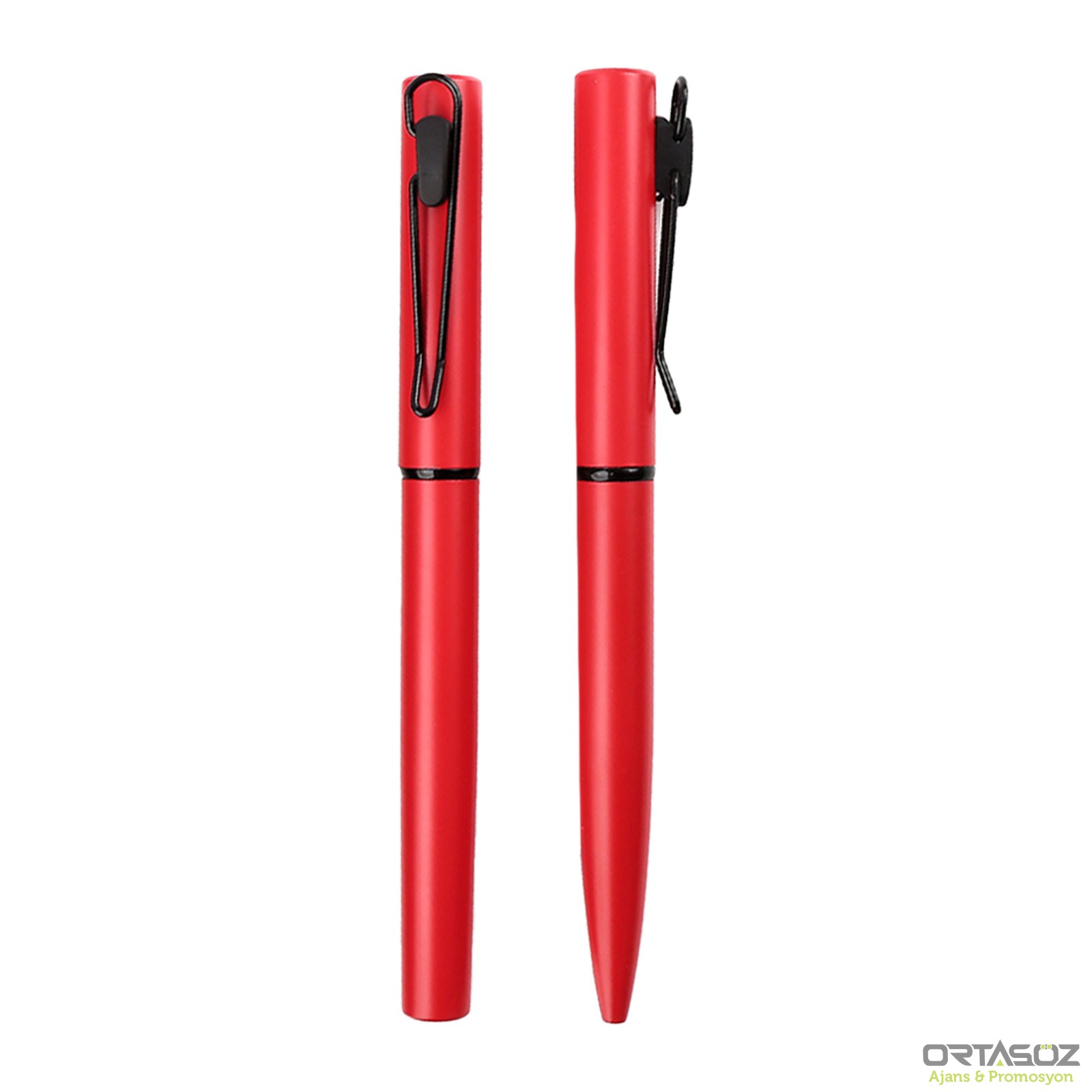 EMİRGAZİ KIRMIZI İKİLİ KALEM SETİ