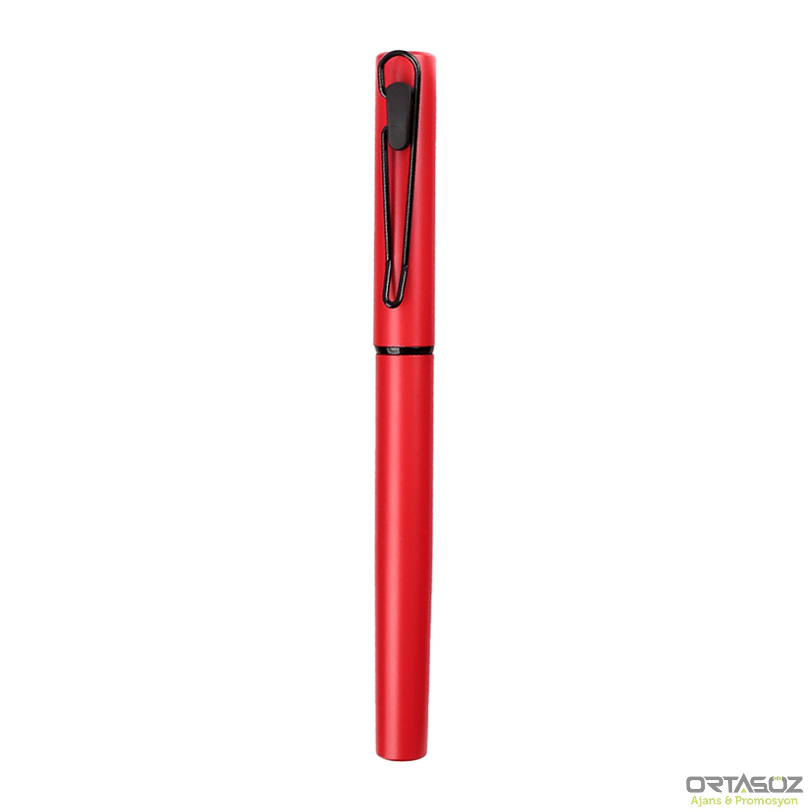 ERDEMLİ KIRMIZI METAL ROLLER KALEM 