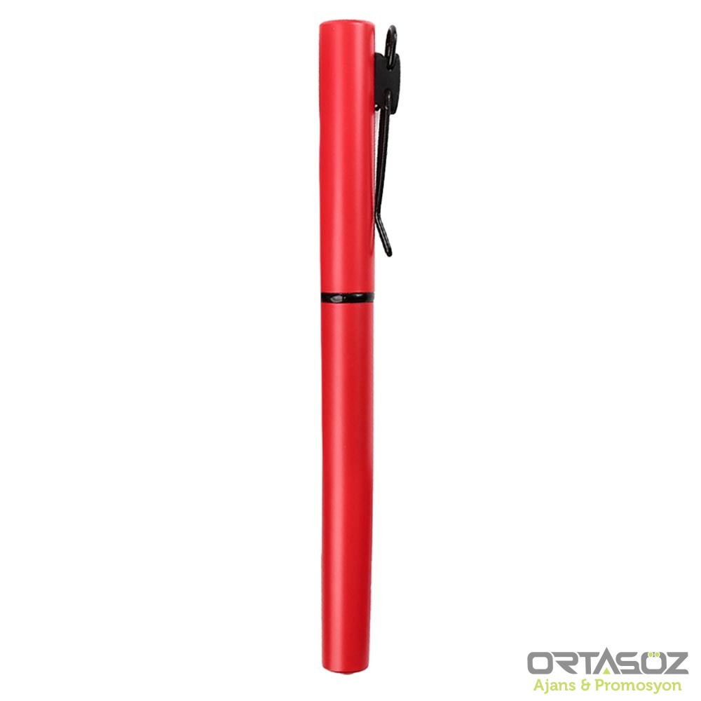 ERDEMLİ KIRMIZI METAL ROLLER KALEM 