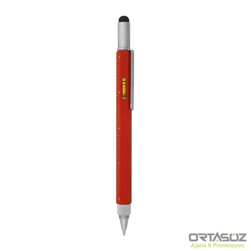 ORTA KIRMIZI SU TERAZİLİ METAL TÜKENMEZ KALEM