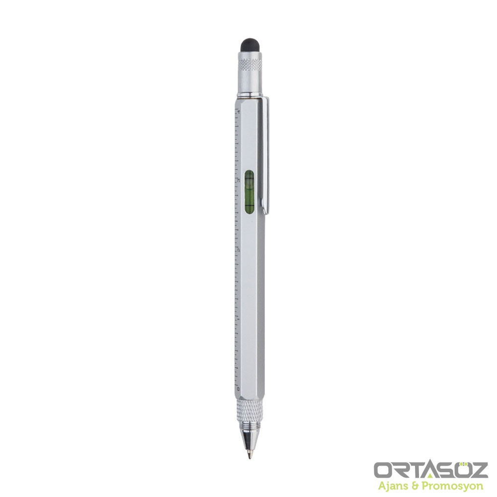 ORTA GÜMÜŞ SU TERAZİLİ METAL TÜKENMEZ KALEM