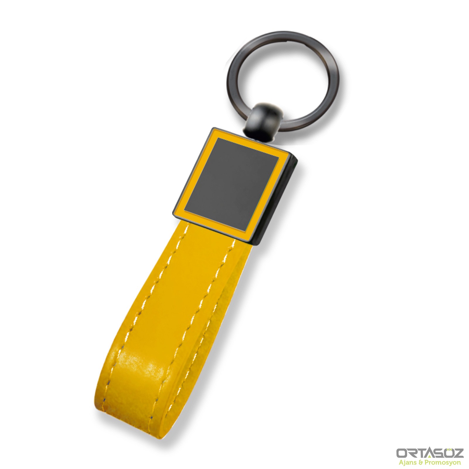 BEYSEKİ SARI METAL - DERİ ANAHTARLIK