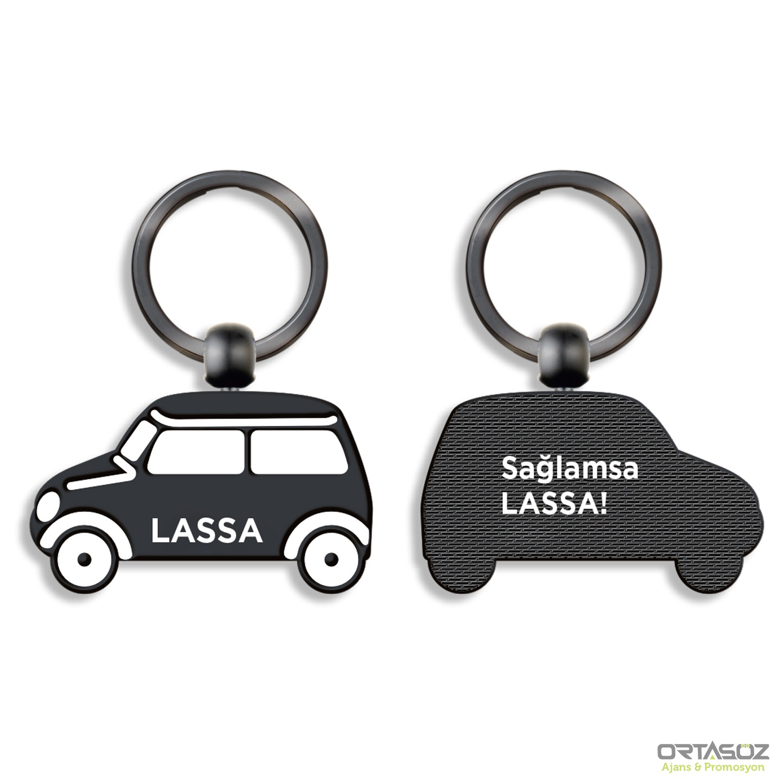 SEYFİYAZ SİYAH ÇİFT YÖN METAL ANAHTARLIK