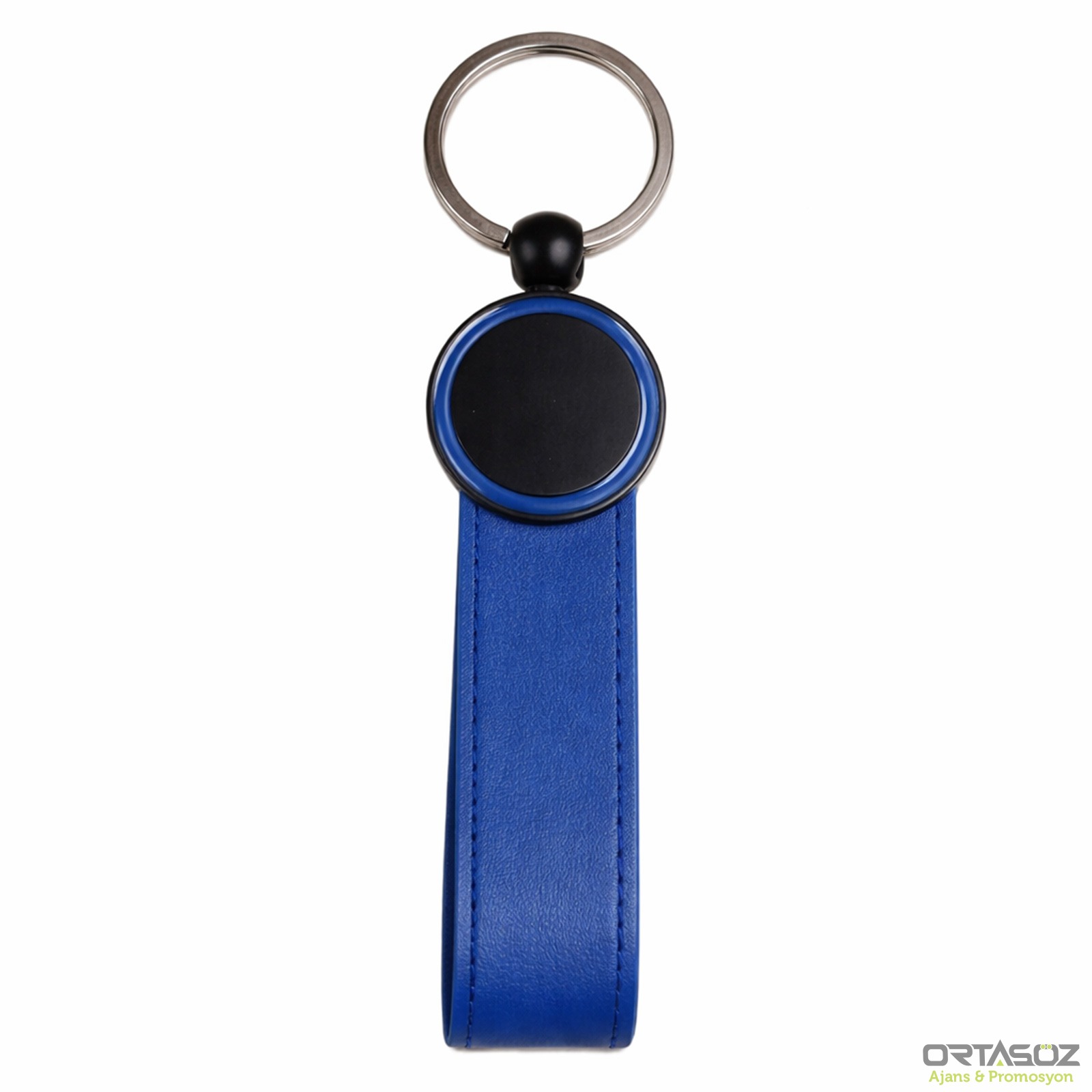 AYDER LACİVERT METAL-DERİ ANAHTARLIK