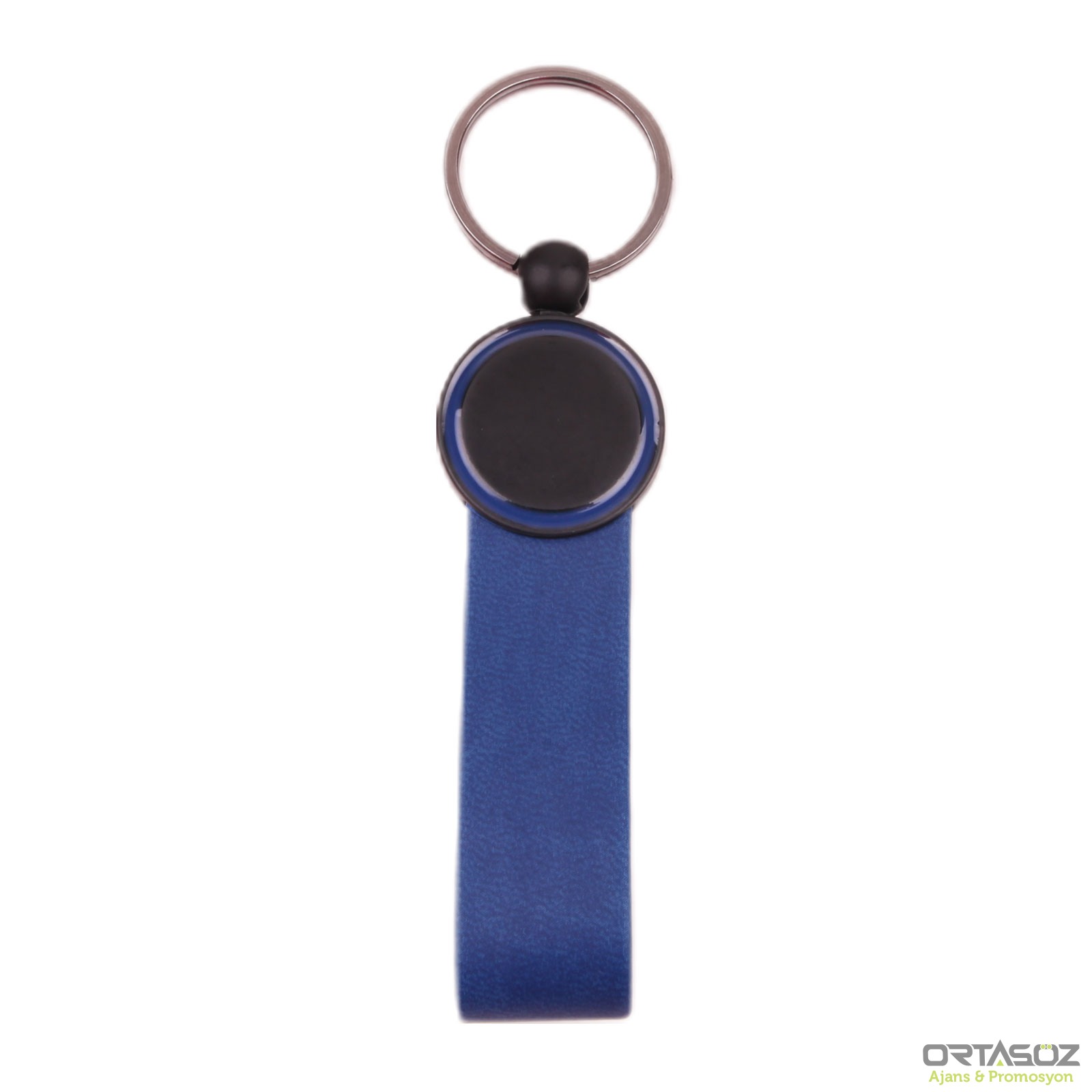 AYDER LACİVERT METAL-DERİ ANAHTARLIK