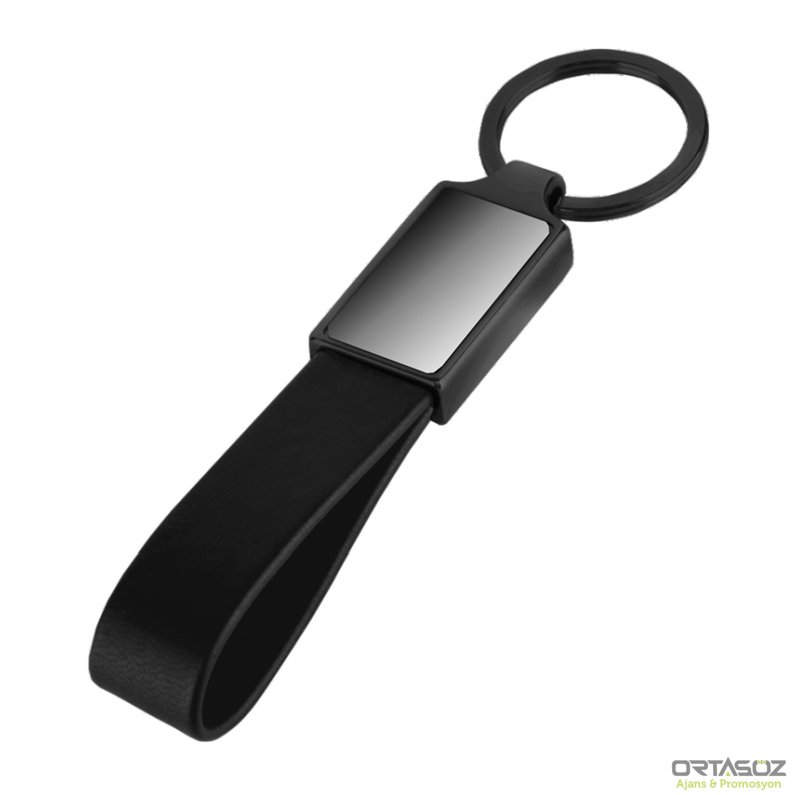 KARAYEL SİYAH METAL-DERİ ANAHTARLIK