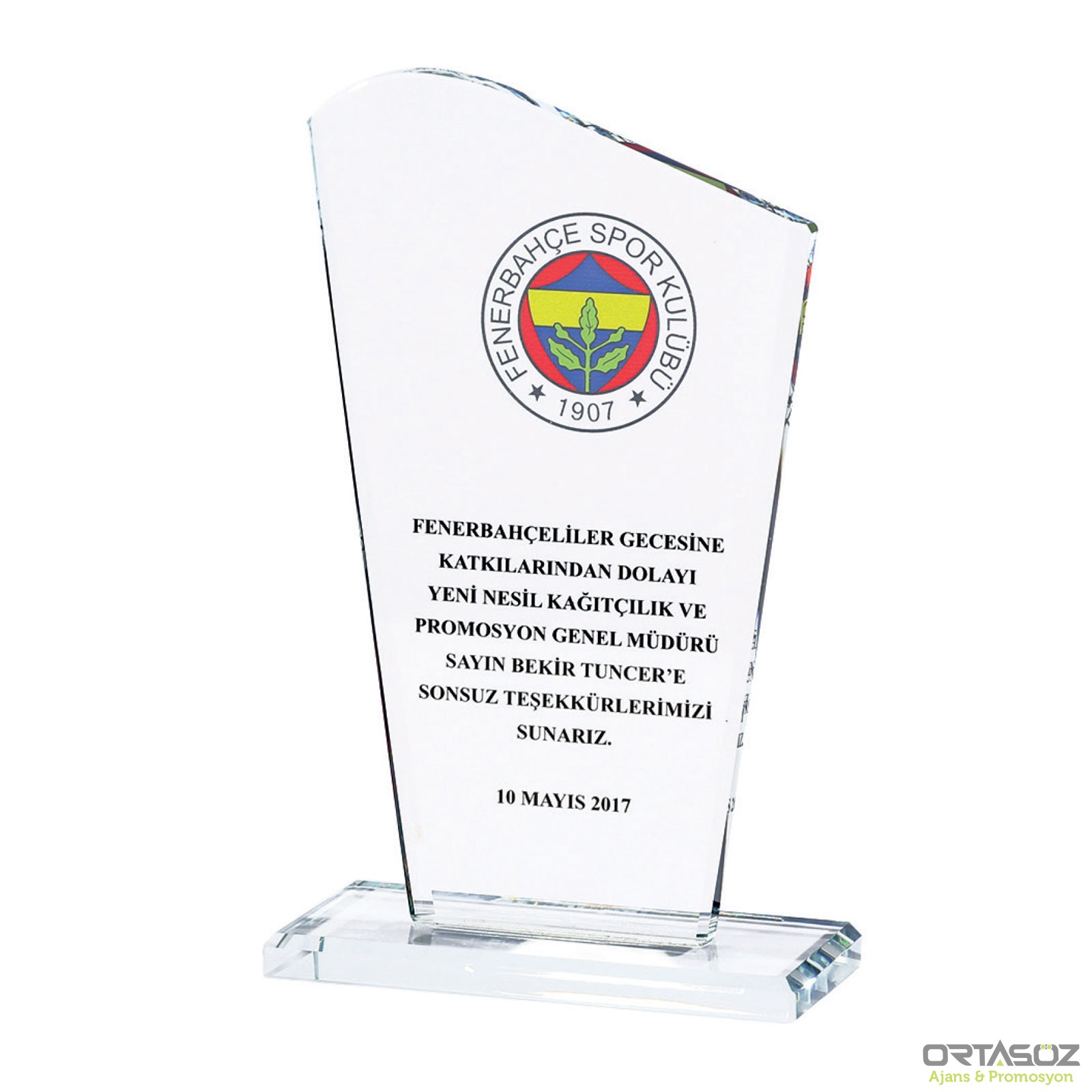 ÖNDER KRİSTAL PLAKET