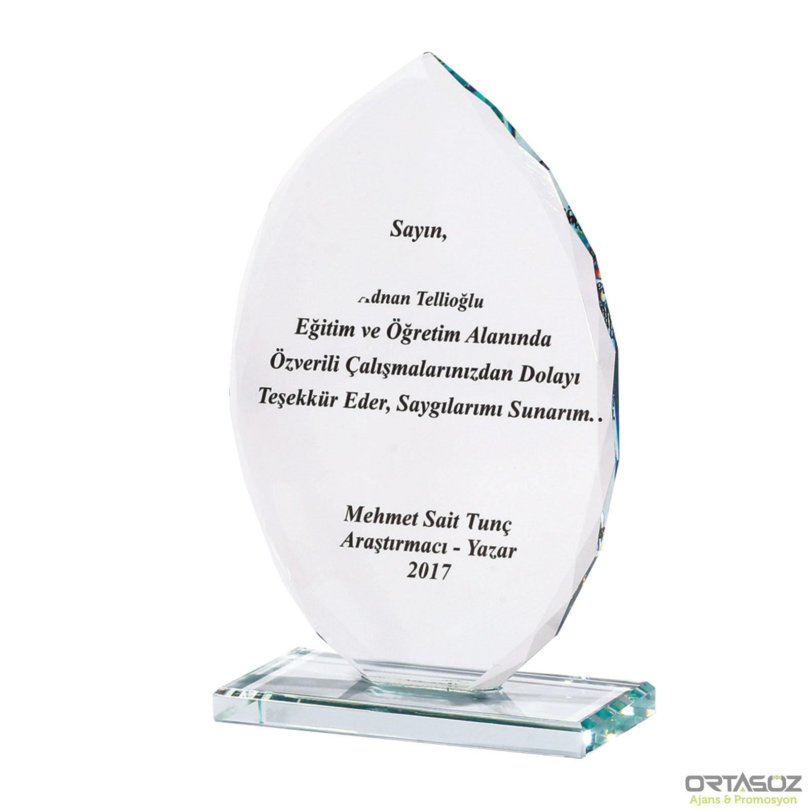 ULAŞ KRİSTAL PLAKET