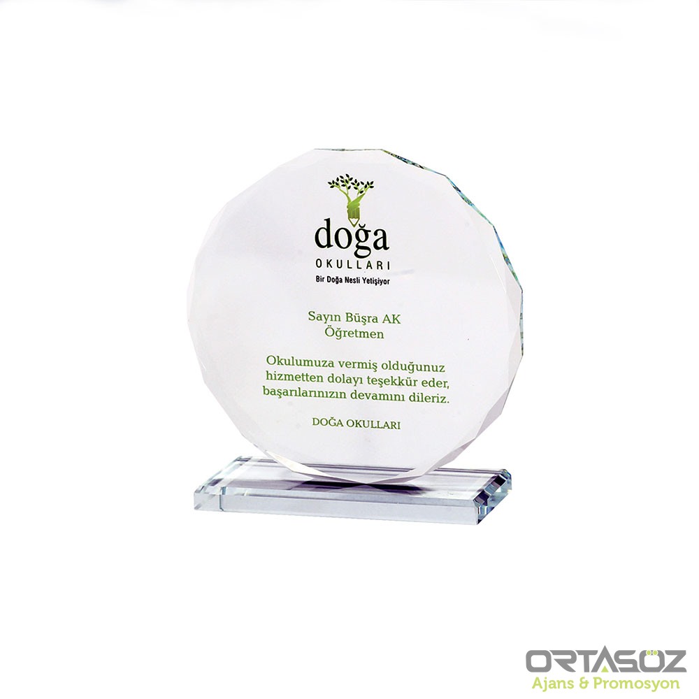 ÜSTÜN KRİSTAL PLAKET