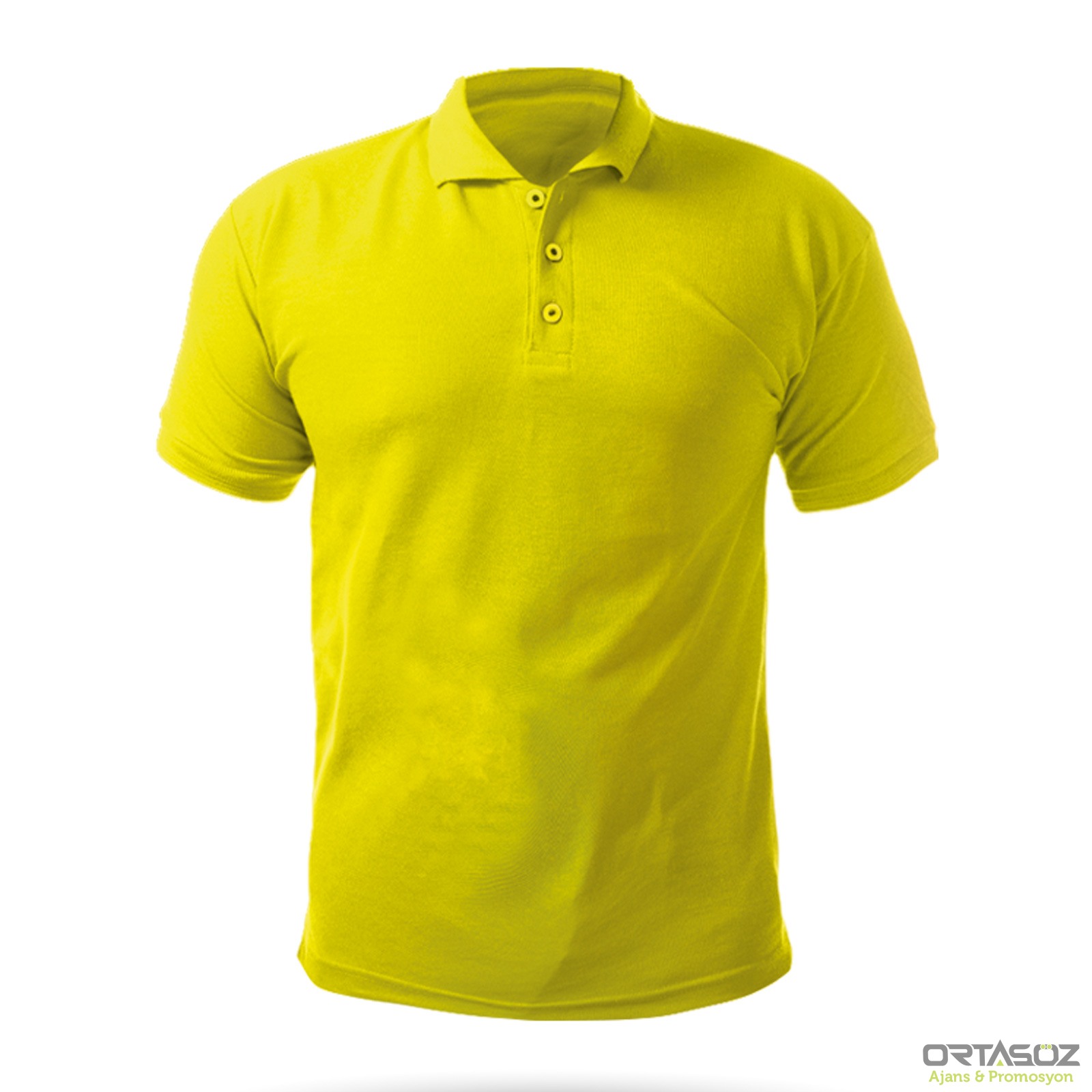 488906 AÇELYA SARI XXL POLO YAKA TİŞÖRT