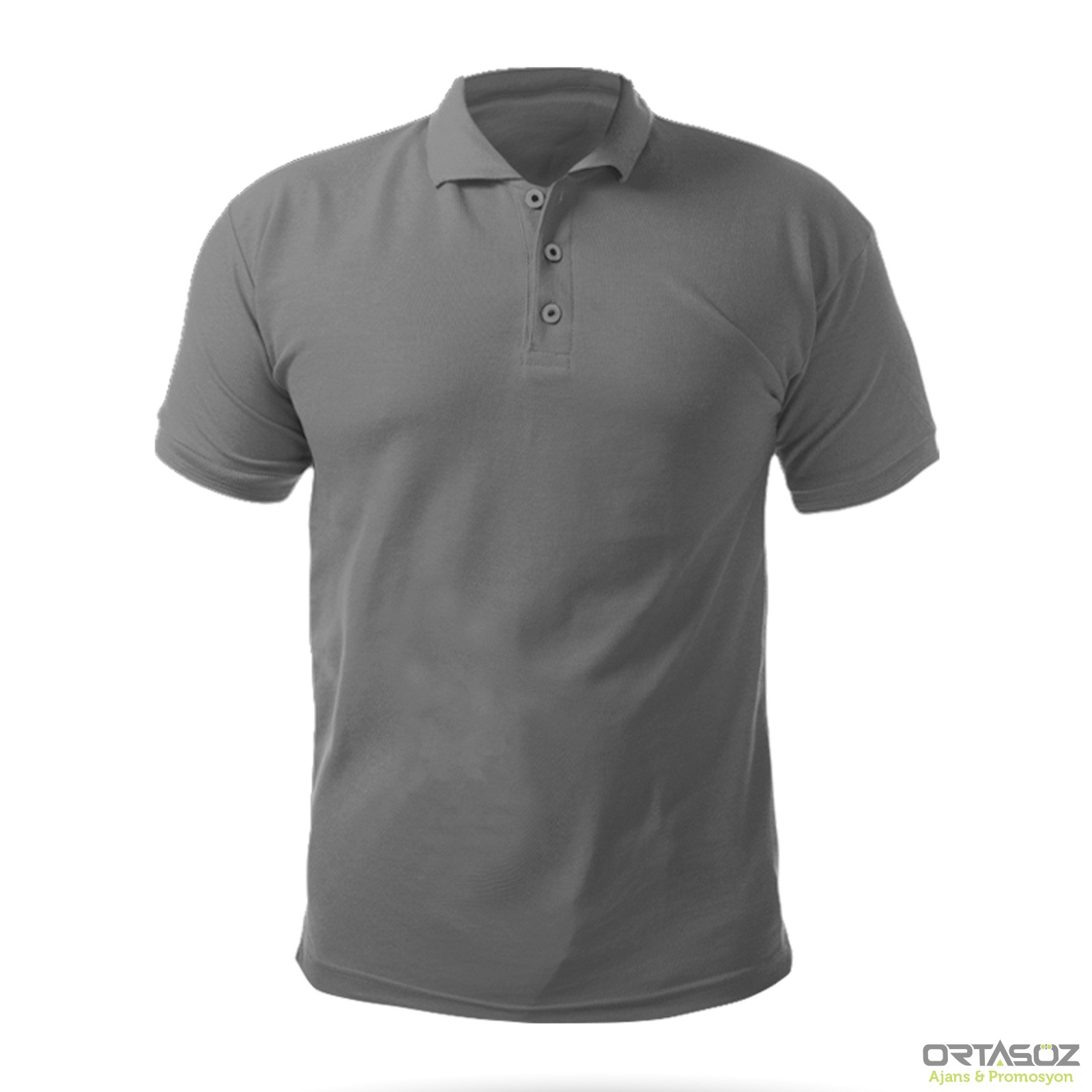 488922 AÇELYA GRİ L POLO YAKA TİŞÖRT