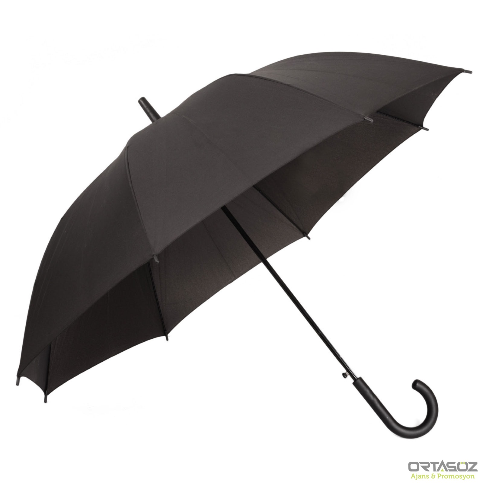 LONGAN SİYAH PLASTİK SAPLI ŞEMSİYE