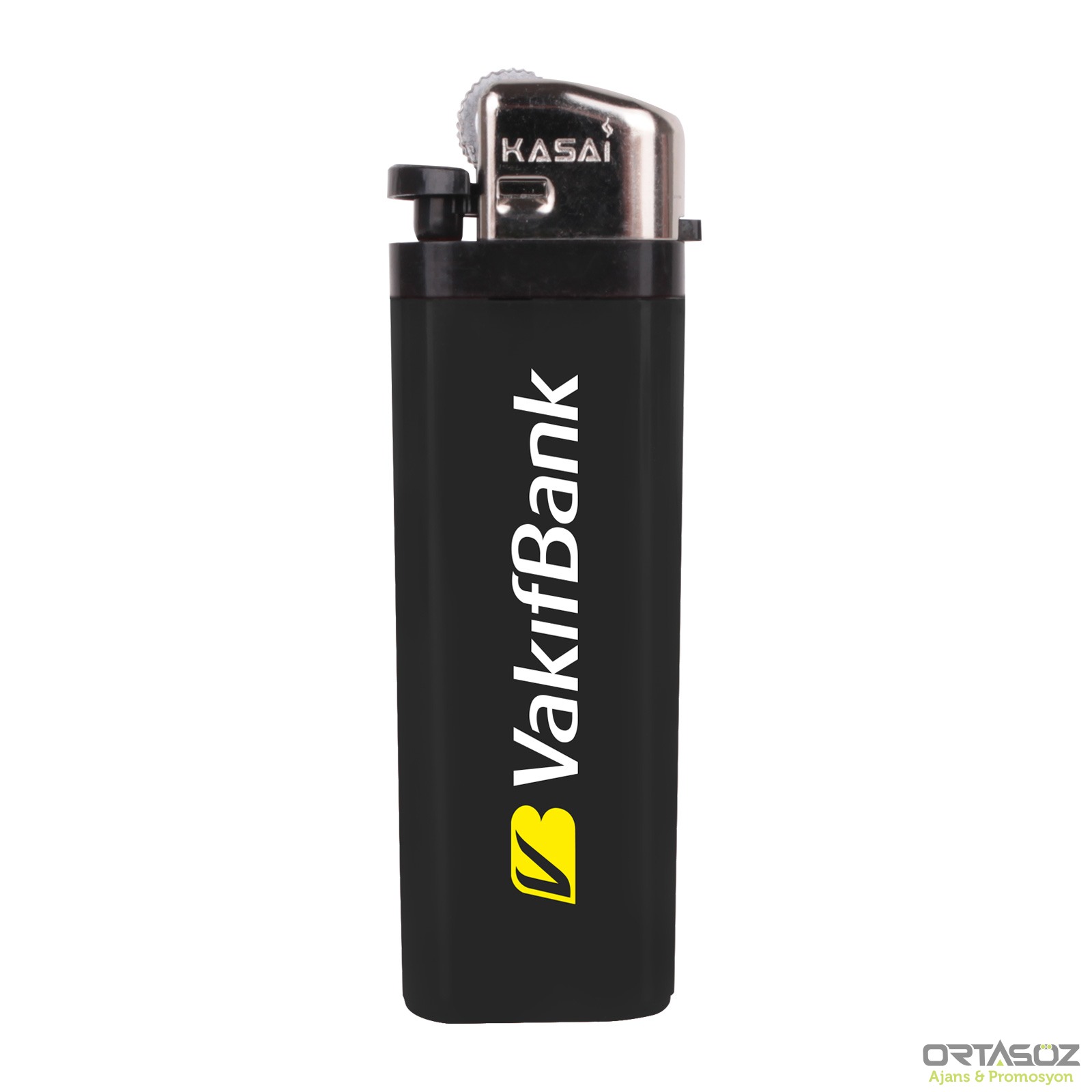 PIRNAL SİYAH KASAİ TAŞLI SİBOPLU ÇAKMAK