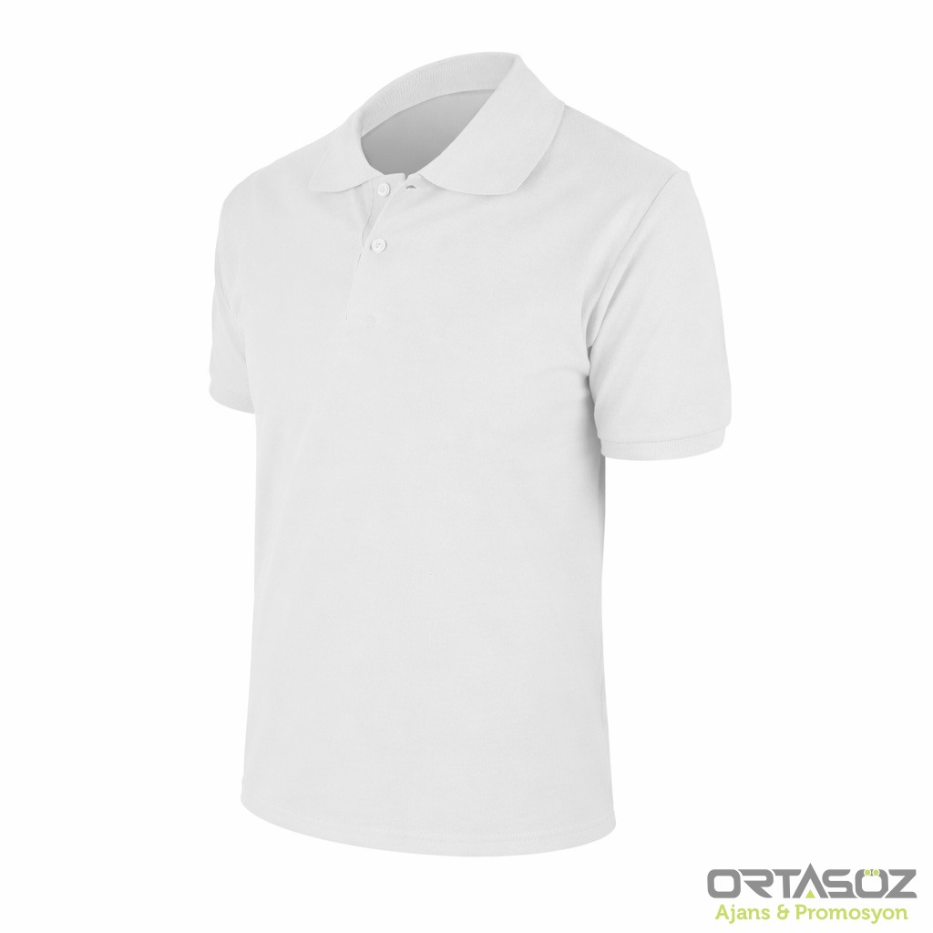 498502 BEGONYA BEYAZ M POLO YAKA TİŞÖRT