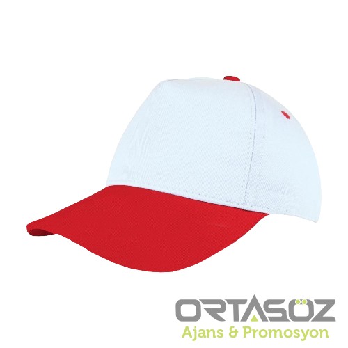 SARDUNYA KIRMIZI-BEYAZ SİPER DİKİŞSİZ COTTON ŞAPKA