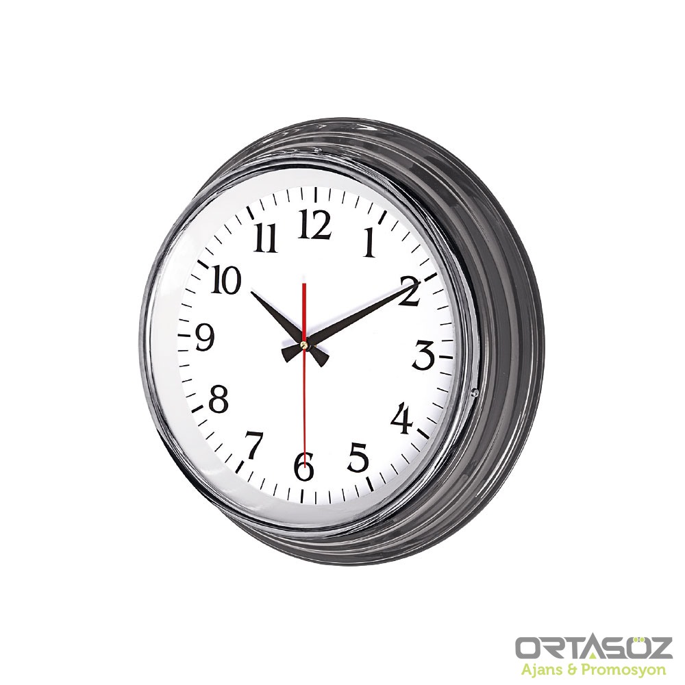 5001 KRONOS501 SİYAH METAL KASA DUVAR SAATİ (415 MM)