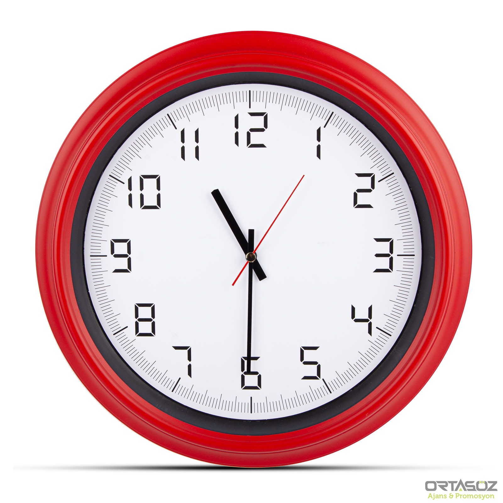 5007 ATLAS LACİVERT PLASTİK KASA DUVAR SAATİ (380MM)