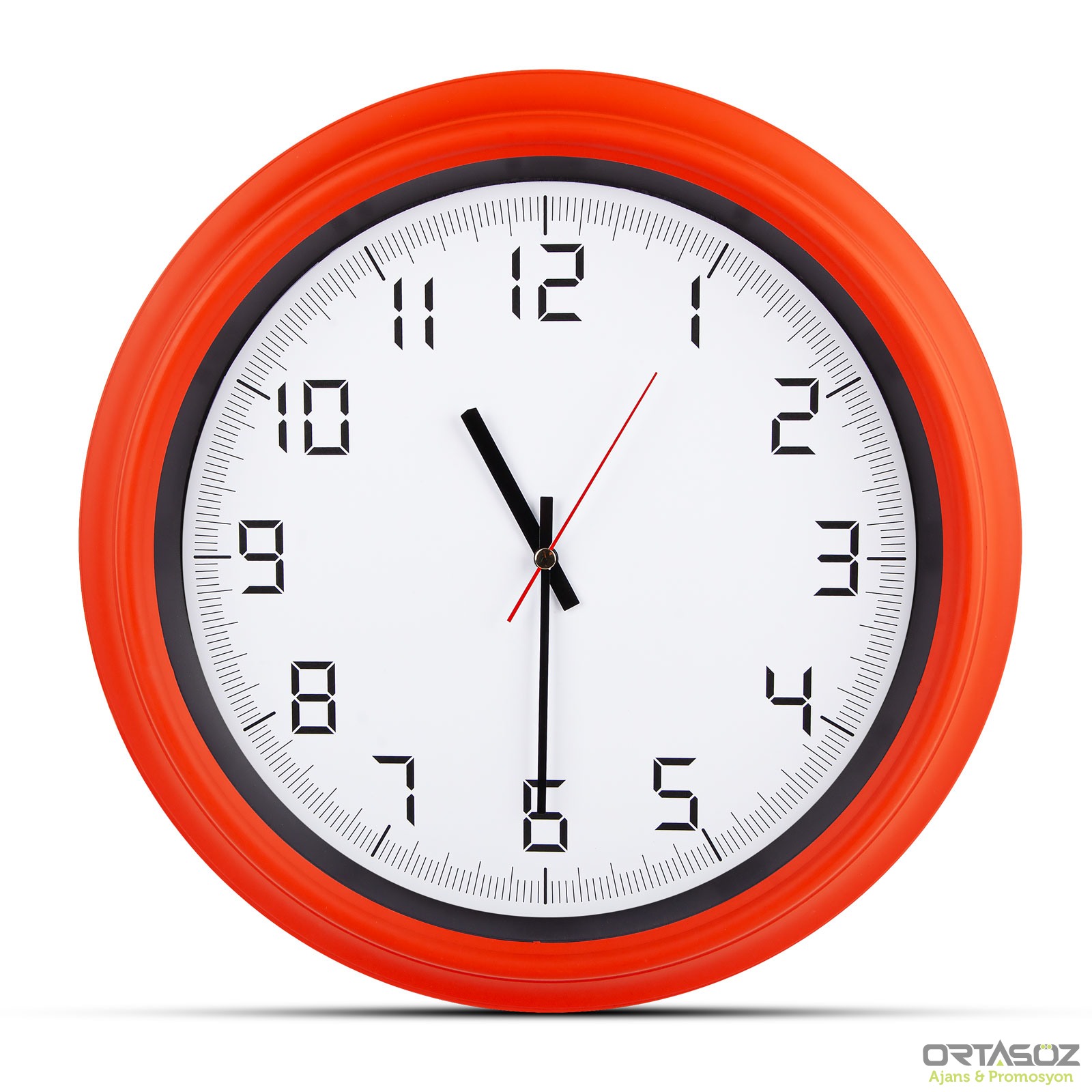 5007 ATLAS LACİVERT PLASTİK KASA DUVAR SAATİ (380MM)