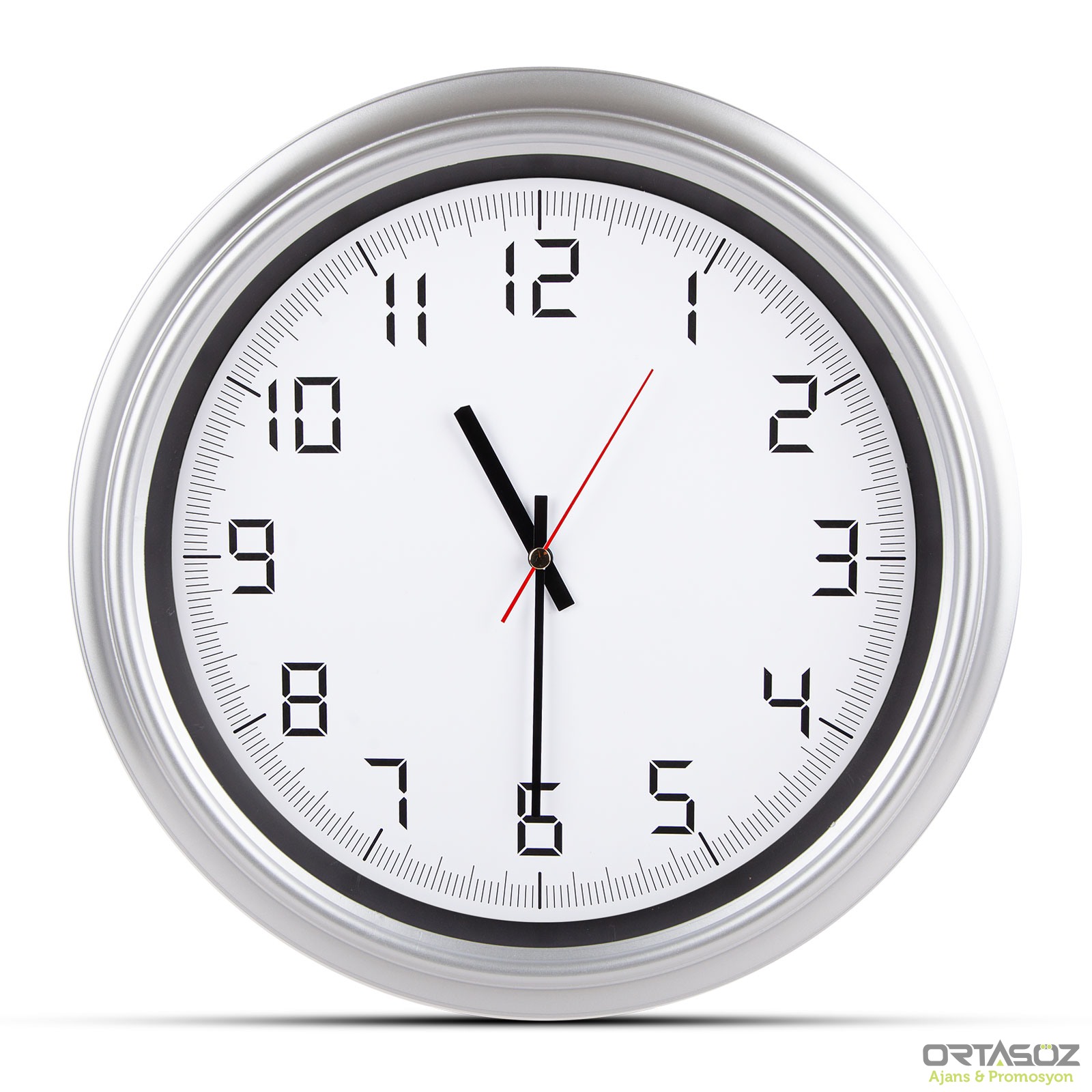 5007 ATLAS LACİVERT PLASTİK KASA DUVAR SAATİ (380MM)