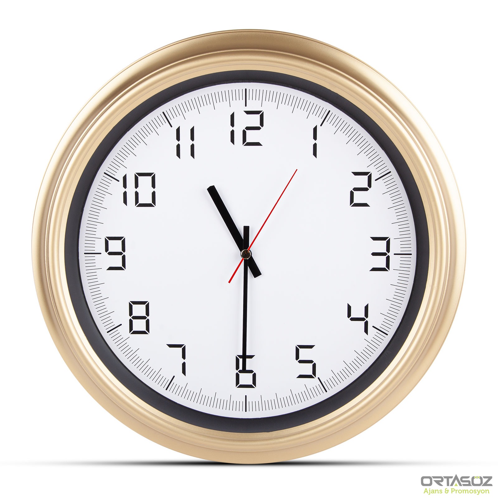 5007 ATLAS LACİVERT PLASTİK KASA DUVAR SAATİ (380MM)