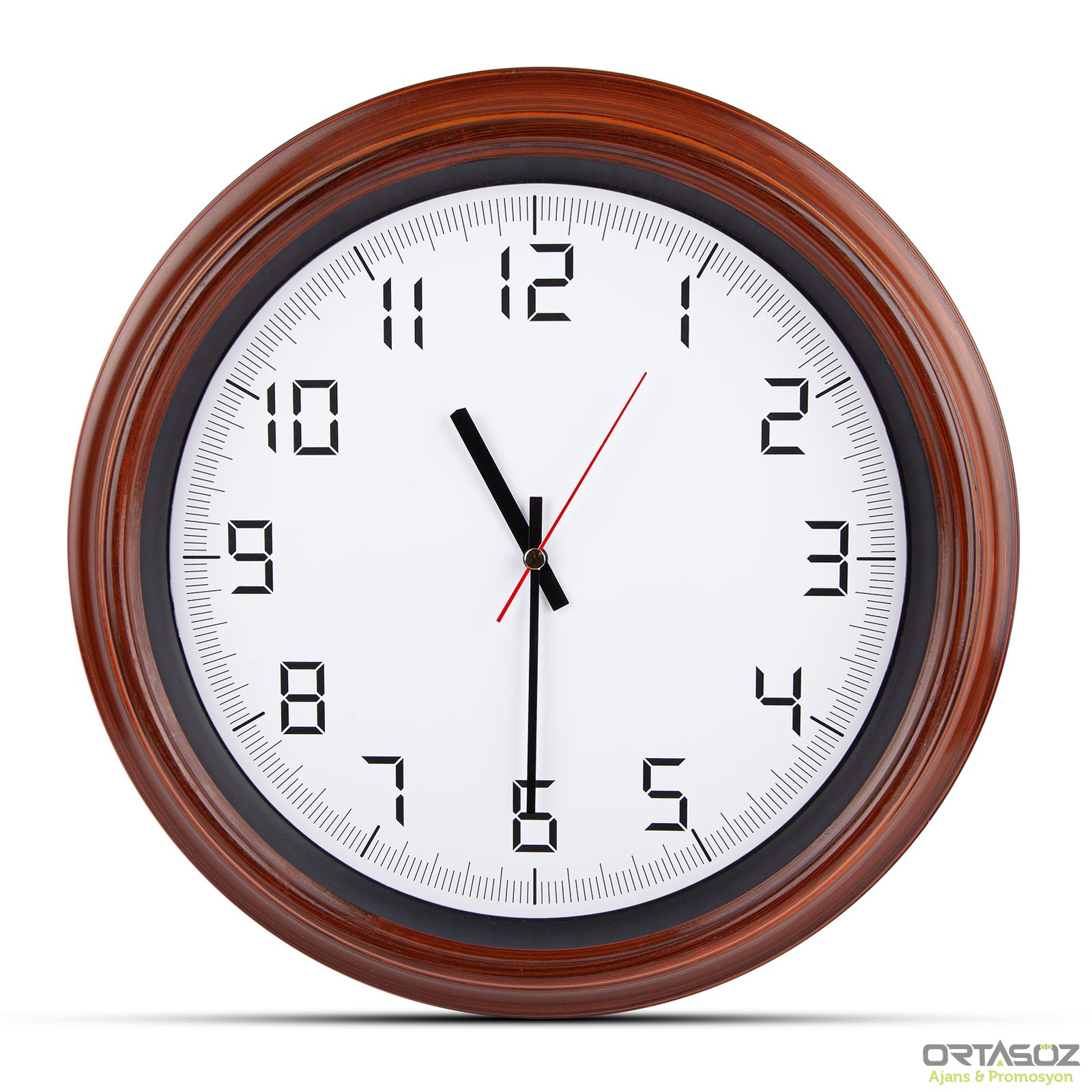 5007 ATLAS LACİVERT PLASTİK KASA DUVAR SAATİ (380MM)