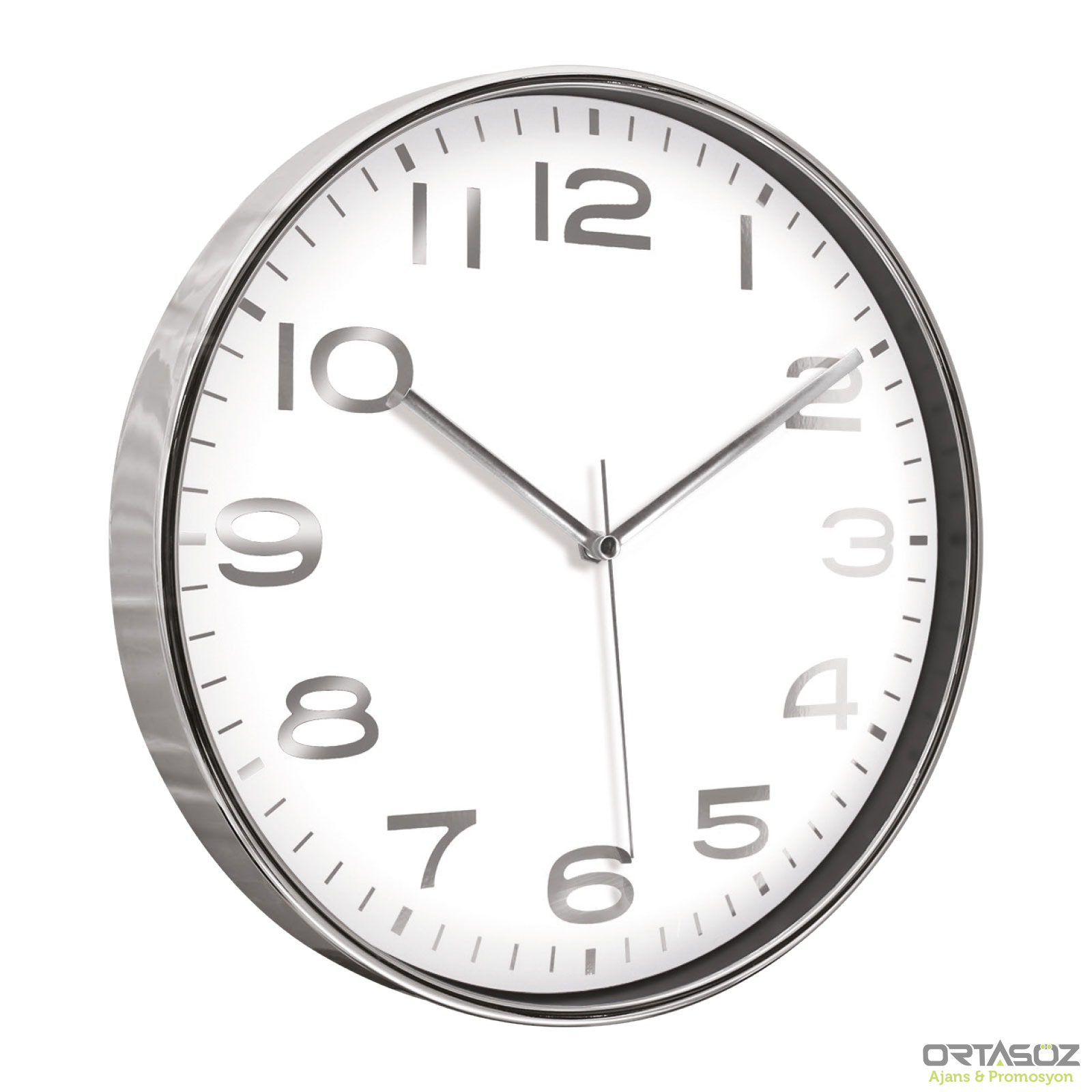 5010 HADES406 SİYAH-ALTIN METALİZE ÇERÇEVE DUVAR SAATİ(380 MM)