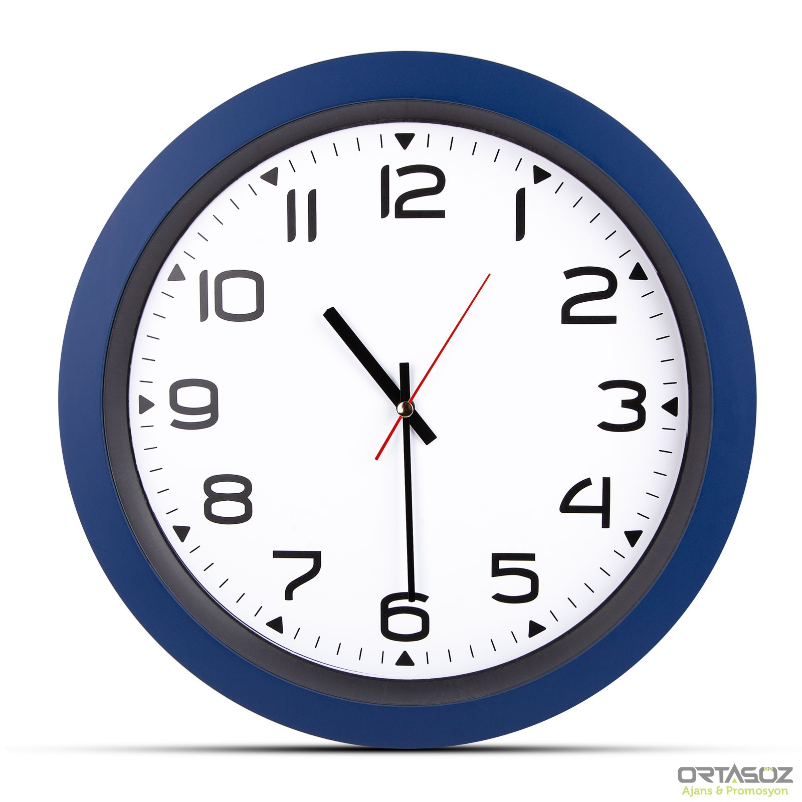 5023 HERA TURUNCU PLASTİK KASA DUVAR SAATİ (350MM)