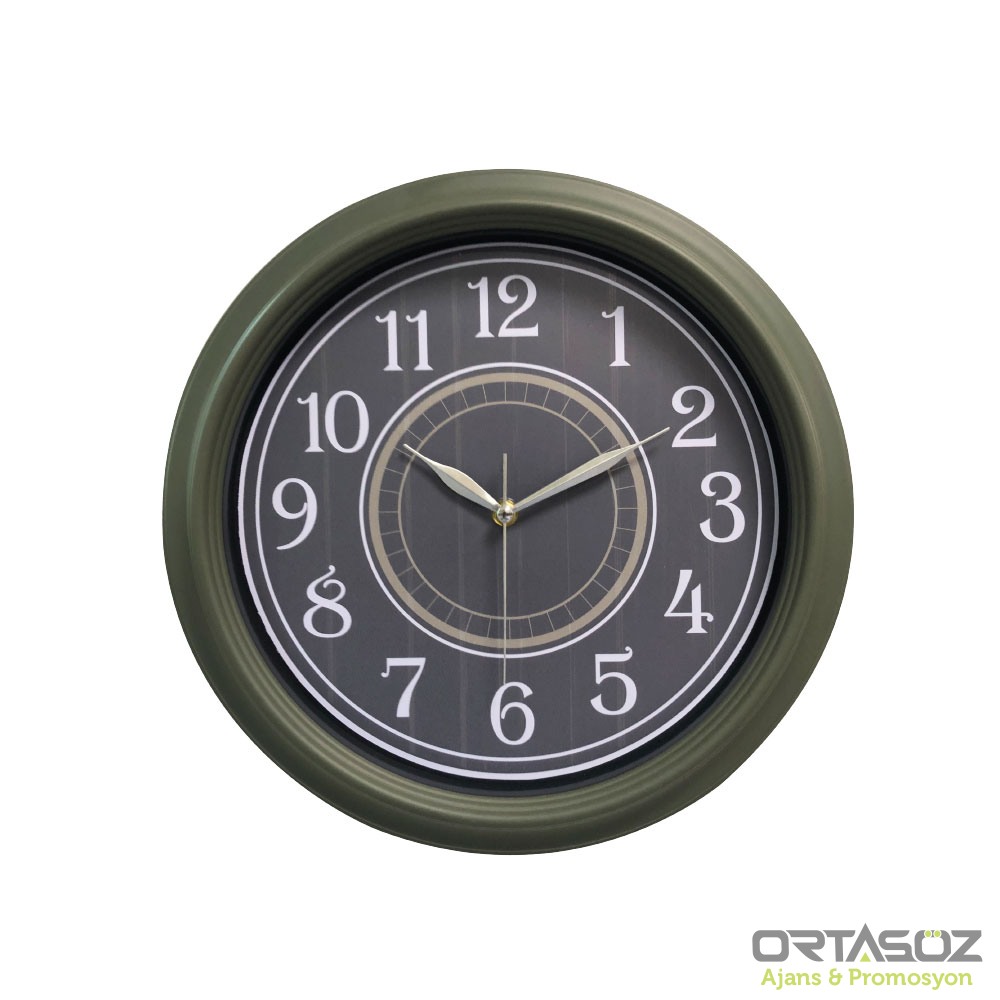 5024 VESTA205 KIRMIZI PLASTİK ÇERÇEVE DUVAR SAATİ (355 MM)