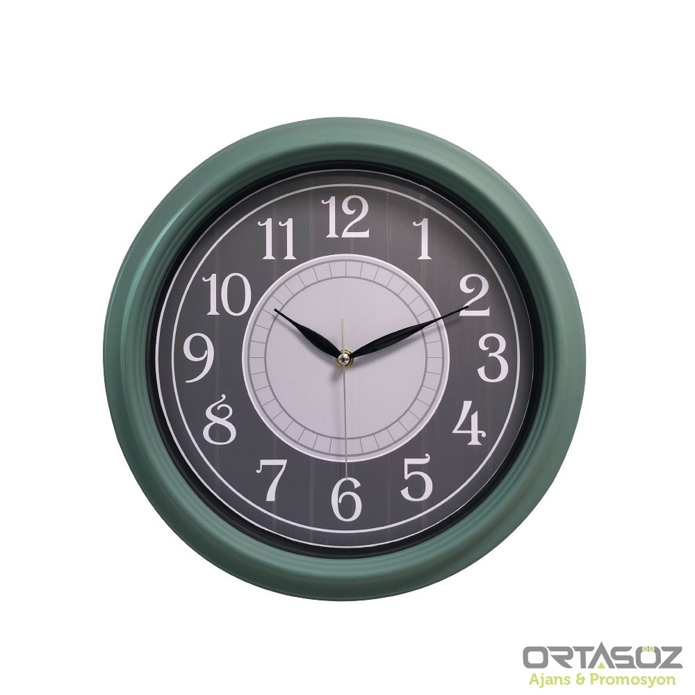 5024 VESTA205 KIRMIZI PLASTİK ÇERÇEVE DUVAR SAATİ (355 MM)