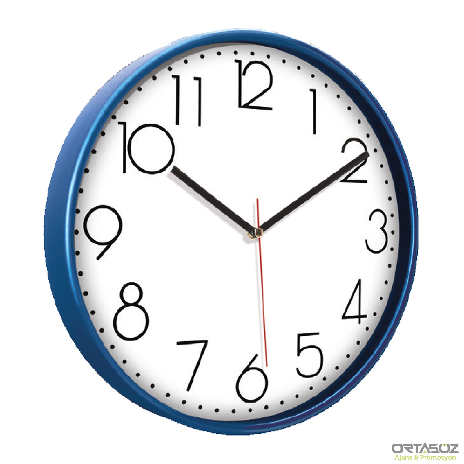 5044 PAN164 YEŞİL PLASTİK ÇERÇEVE DUVAR SAATİ (380 MM)