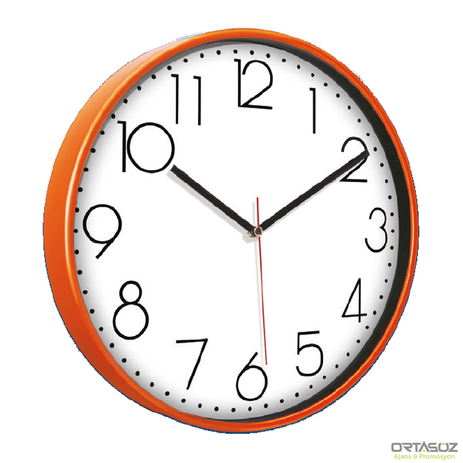 5044 PAN164 YEŞİL PLASTİK ÇERÇEVE DUVAR SAATİ (380 MM)