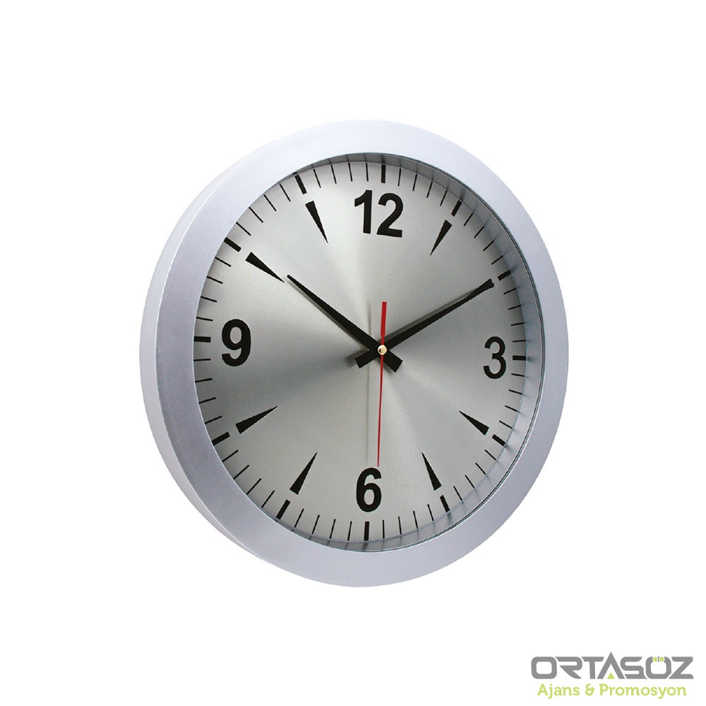 5176 URANÜS631 SİYAH PLASTİK ÇERÇEVE DUVAR SAATİ (380 MM)