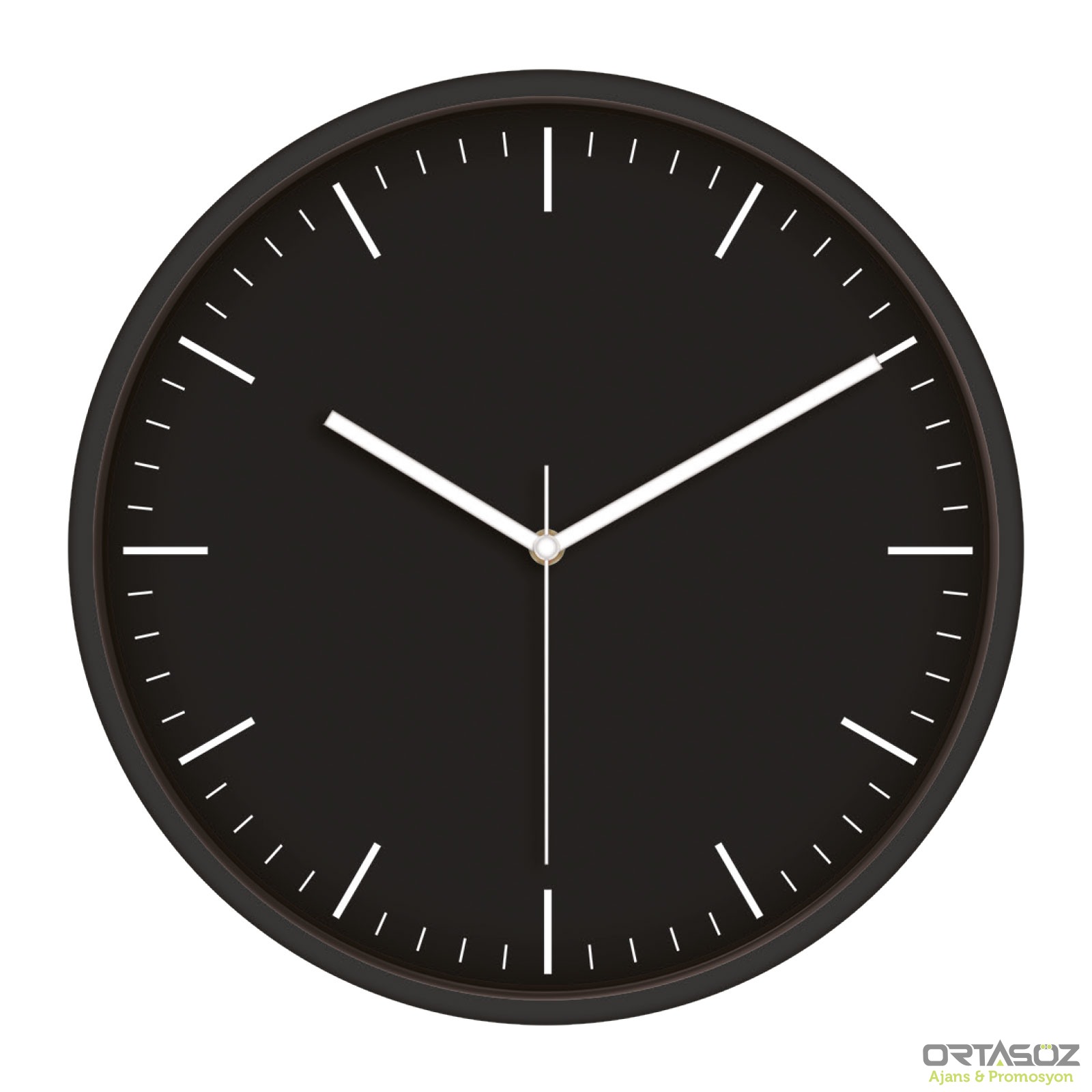 5193 MİMAS186 SARI PLASTİK KASA DUVAR SAATİ (380 MM)